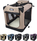 EliteField 3-Door Soft Dog Crate with Bed & Carrying Bag (2-Year Warranty) | 3 Mesh Doors, Steel Frame, Removable & Washable Crate Cover and Bed Cover, Storage Pockets, Indoor/Outdoor, Foldable by EliteField