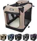 EliteField 3-Door Soft Dog Crate with Bed & Carrying Bag (2-Year Warranty) | 3 Mesh Doors, Steel Frame, Removable & Washable Crate Cover and Bed Cover, Storage Pockets, Indoor/Outdoor, Foldable by EliteField
