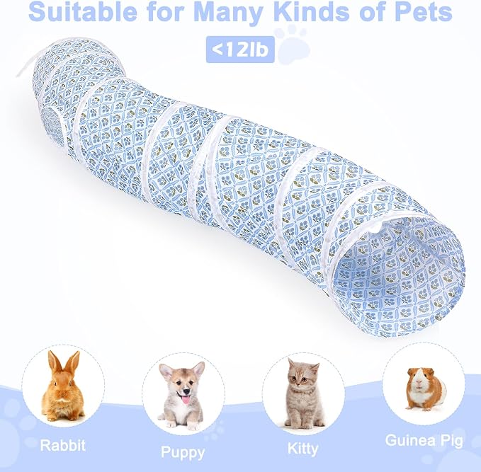 Glittme S-Shape Cat Tunnel, Foldable Cat Tunnels for Indoor Cats | Interactive Bunny Tunnel And Cat Tubes With Crinkle Sounds. Ideal For Kittens, Ferrets And Small Pets To Hide, Play Or Rest - Image 7