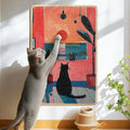 3-in-1 Sisal Cat Scratcher Mat 23.6x15.7 – Durable Scratch Rug Use for Floor & Wall with Adhesive Tape, Protects Couch, Carpet & Furniture, Anti-Slip, Pet-Safe for Indoor/Outdoor Cats, Pink Romance by Truvito