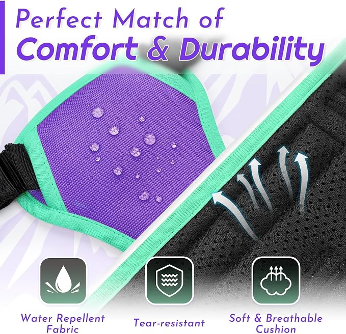 Eagloo Dog Harness for Large Dogs, No Pull Pet Vest with 2 Leash Clips | No Choke with Handle, Adjustable Comfort Fit, Reflective Strips, Easy Walking Control, Purple & Turquoise, X-Large - Image 6