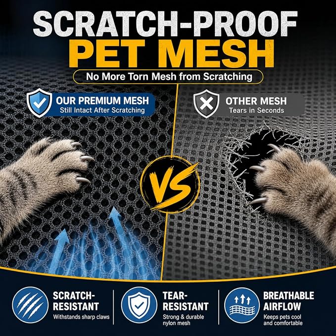 Large Pet Carrier for Cats and Small Dogs, Soft-Sided Travel Carrier with Safety Leash, Scratch-Resistant Mesh, Reinforced PVC Support Base, Foldable Design, 20 x 13 x 13 Inches - Image 6