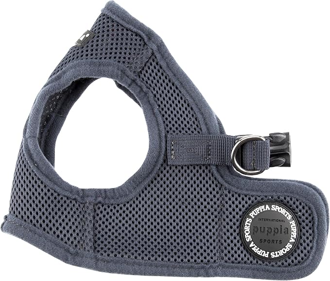Puppia Soft Vest Dog Harness Step-in Padded Mesh No Choke No Pull Comfortable Walking Running Training for Small Medium Large Dogs, Grey, XXX-Large by PUPPIA
