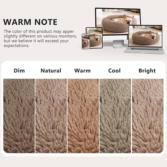 MIXJOY Orthopedic Dog Bed Comfortable Donut Cuddler Round Pet Beds Ultra Soft Washable Dog and Cat Cushion (20''/23''/27''/30'') (27'', Brown) - Image 7