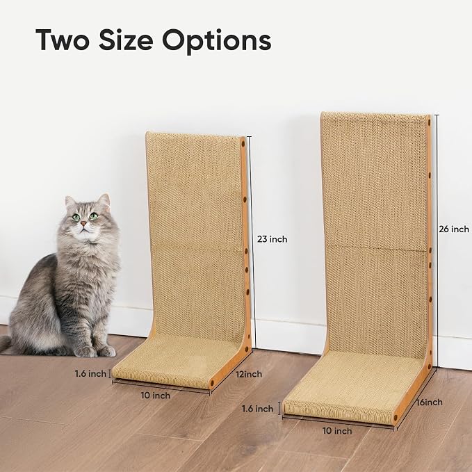 Cat Scratcher, L-Shaped Cat Scratching Pad, 23 Inch, Small | Recyclable Cardboard for Vertical or Horizontal Scratching, Ideal for Indoor Cats and Helps Protect Furniture, Durable Use - Image 4