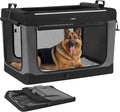Feandrea Collapsible Dog Crate, Portable Travel Crate, 42-Inch | Oxford Fabric Pet Carrier with 4 Mesh Doors, Handles, Storage Pocket, Water Bottle Holder, UPDC021B01 by FeandreabySONGMICSHOME