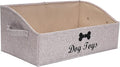 Morezi Dog Toy Box: Storage Basket for Organizing Pet Toys, Blankets & Accessories in Living Room, Playroom, Closet or Shelf - Snow Brown by Morezi