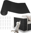 Cat Scratch Pad for Wall, Scratch Furniture Protector(78.7”×15.8”) | Cuttable and Adhesive Cat Scratching Mat, Fun Interactive Scratcher (Black) by Unknown