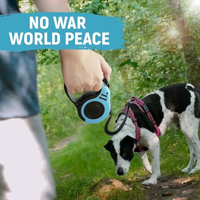 Retractable Dog Leash Automatic Telescopic Tractor Dog Tape | Pet Tape 10/16 FT Durable and Convenient, with Non-Slip Handle, Suitable for Small and Medium-Sized Dogs Lake Blue - Image 6