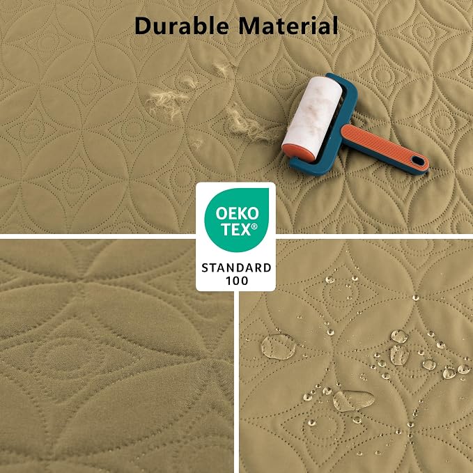 Waterproof Couch Cover for Dogs - Washable Pets Furniture Protector | TPU Leak-Proof Liner, Lightweight & Reversible, Fits Chair, Sofa, Bed, 82" x 102" , Sand/Cream - Image 6