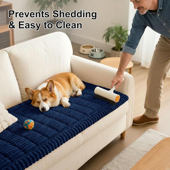 Smiry Couch Cover for Dogs, Non Slip Washable Sofa Protector for Pets | Soft Furniture Cover for Leather & Fabric Couches, Cozy Protect Against Fur, Dirt & Messes, Pet Friendly, 27.6"x27.6" - Image 8
