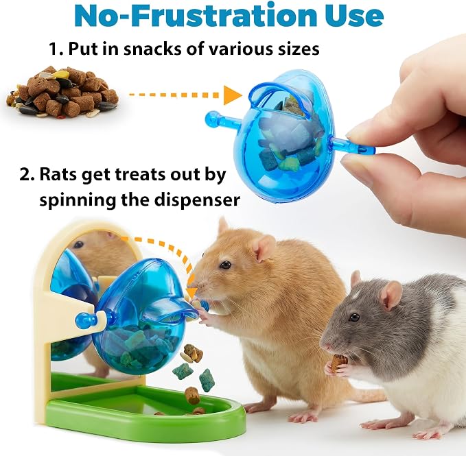 Rat Enrichment Foraging Toy, Intelligent Treat Dispensing Puzzle | Interactive Puzzle Design Inspires Natural Foraging Instincts, Slows Feeding Speed to Relieve Boredom and Anxiety for Rats - Image 2