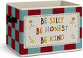 Inspirational Storage Bins Box, Affirmation Collapsible Organizer Basket | uplifting encouraging storage box basket for books clothes, checkerboard organizer for nursery bedroom playroom, 10x14 in by Unknown