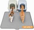 Cat Litter Mat, XL 40"x29.7" Silicone Litter Box Mat, Tilted Drain Spout | Litter Mat Fit 1-2 Boxes, Extra Wide Kitty Litter Mat, Waterproof Urine Proof, Non-Slip, Easy to Clean, High Edge by Unknown