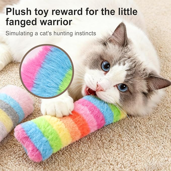 Cat Toys Pillows 6Pcs Catnip Kicker Toys for Cats Promotes Kitty Exercise - Image 4