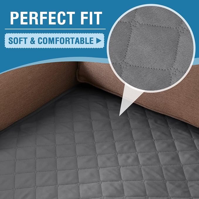 H.VERSAILTEX Couch Cover for Dogs Washable 100% Waterproof Sofa Cushion Cover Dog Bed Cover Non-Slip Pet Blanket for Sofa Cushion Protector, 35" x 82", Grey - Image 7