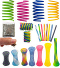 Fashion's Talk 49PCS Cat Spring Toy for Kitten Catnip Bag Mesh Tubes Spring Cat Toy Bulk for Indoor Cats Kitty by Fashion%27s+Talk