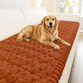 Smiry Non Slip Couch Covers for Dogs, Scratch Resistant Pet Sofa Protector | Machine Washable Soft Fuzzy Thick Furniture Cover for Sofa Loveseat Sectional Large Dogs, Rust, 27.6" x 82.7" by Smiry