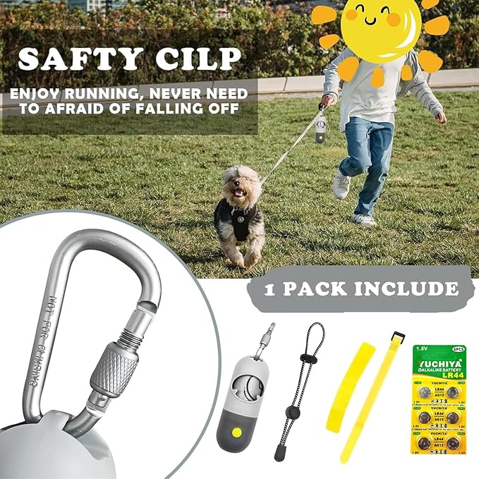 Dog Poop Bags Holder with LED Flashlight|Pet Waste Bags Dispenser for Leash|Doggie Potty Bags Container with Leak-proof Pet Trash Bags and Accessories (Light Gray, 2 Holder 30 Bags) - Image 4