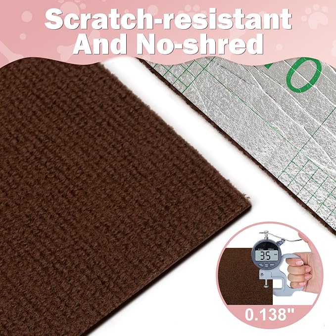 ENONCI 23.6x15.8 Cat Scratcher Mat, Self-Adhesive Cat Scratch Furniture Protector - Image 6