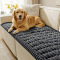 SureFit Couch Covers for Dogs,Non-Slip Washable Pet Friendly Sofa Protector | Non-Slip Paw Print Grip,Sofa Slipcovers for 2 Cushion Couch,Soft Thick Furniture Protector for Sofa Cushions(28x60"Dark Gray) by SureFitInc