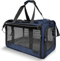 GAPZER Medium Cat Carrier Large Cat 15 lbs+ Soft Pet Car Cage Small Puppy | Privacy Protection Big Kitten Car Travel Cloth Carry Bag up to 20 lbs, Small Animal Portable Mesh Kennel Cage for Vet Visits by GAPZER