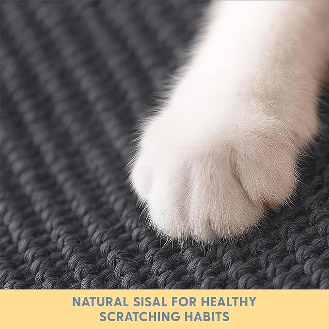 The Cat Ladies Cat Scratch Furniture Protector Mat - Couch Protector from Claws - Anti Scratch Furniture Protectors from Cats Scratching - Sisal Scratcher Pad - Dark Grey - Image 3