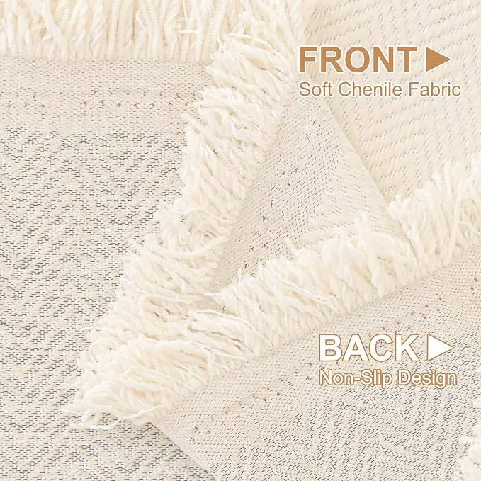 Smiry Couch Cover for Dogs, Chenille Sofa Covers for 3 Cushion Couch | Washable Soft Sofa Slipcover for Pets, Thick Sectional Furniture Protector with Tassels (Beige, 88.5x150 Inch) - Image 5