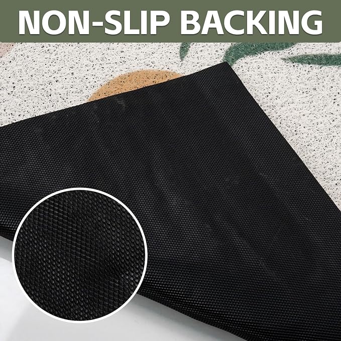 Cat Litter Mat Litter Trapping Mat, 33"x22" Waterproof Urine Proof Litter Box Mat Catcher Mat Non-Slip Washable for Kitty Kitten, Orange - Image 5