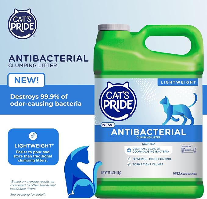 Cat's Pride Antibacterial Litter, Odor-Eliminating Lightweight Scented 12lb - Image 2
