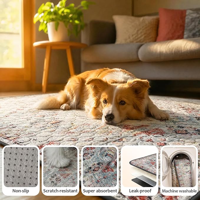 Washable Pee Pads for Dogs, Reusable Puppy Potty Training Pads, Ultra-Absorbent Thick Waterproof Leak-Proof Non-Slip Pads & Mat for Crate, Playpen, Floor, Whelping & Housebreaking , 2 Pack 18"x24" - Image 5