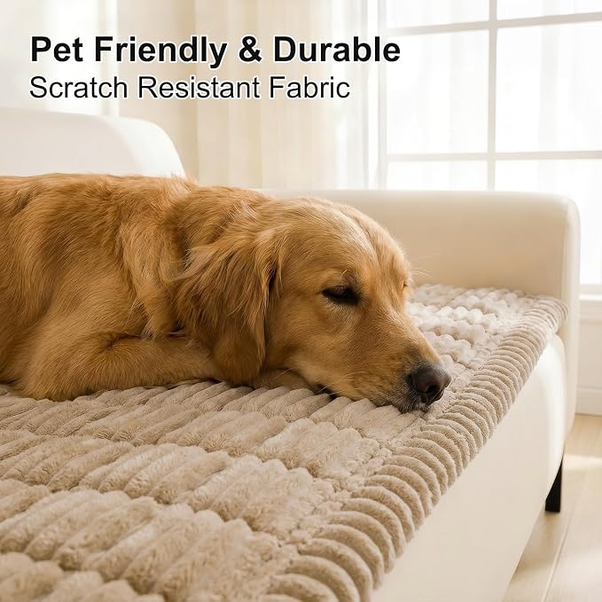 Smiry Couch Cover for Dogs, Non Slip Washable Sofa Protector for Pets | Soft Furniture Cover for Leather & Fabric Couches, Cozy Protect Against Fur, Dirt & Messes, Pet Friendly, 43"x82.7" - Image 3