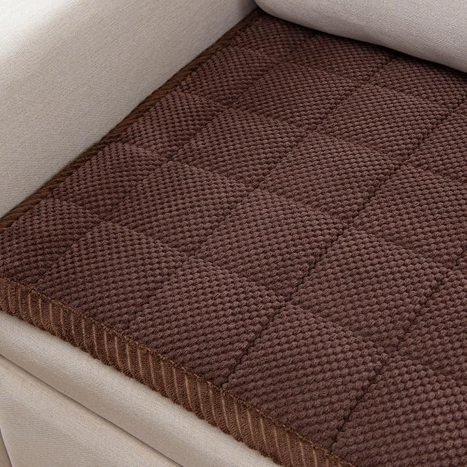 Pet Couch Covers,Couch Cover for Dogs Washable,Anti Slip Dog Sofa Covers Couch Protector Sofa Mat,Seat Cover,Dog Mat,Pet Pad for Furniture 1 Piece (Brown, 21''x63''/Rectangular) - Image 5