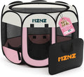 Dog Cat Small Animal Puppy Playpen Crate, Small, Pink | Portable Pop Up Pet Cage Enclosure Tent Kennel Indoor Outdoor with Carrying Case, No Assembly, Camping Use by MZNZ