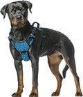 BARKBAY No Pull Dog Harness Large Reflective Dog Harness with Front Clip and Easy Control Handle for Walking Training Running with ID tag Pocket(Blue/Black,XL) by BARKBAY