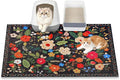 Cat Litter Mat, 35" x 23" Litter Box mat, Traps 100% Litter, Non-Slip Kitty Litter Trapping mats, Large Cute Litter mat, Easy Clean for Scatter Control, Bohe cat Food mat, Urine Waterproof by YOSEPATI