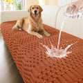 Smiry Waterproof Couch Covers for Dogs Washable, Non Slip Pet Sofa Cover | Plush Scratch Resistant Flannel Furniture Protector for Dogs, Rust, 36" x 82.7" by Smiry