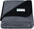 PetAmi Waterproof Dog Blanket, Leakproof Pet Blanket, Twin 60x80 Black Gray | XL for Large Dogs, Furniture Sofa Couch Cover Protector, Fleece Cat Throw Bed Crate Kennel, Reversible Washable Soft Plush by PetAmi