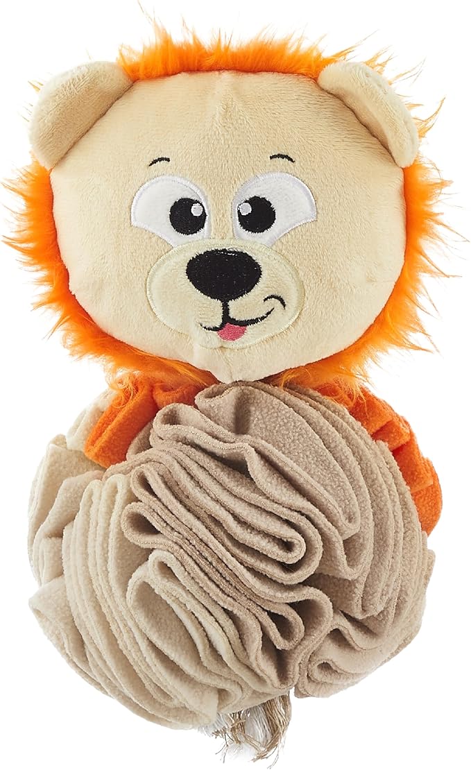 Outward Hound by Nina Ottosson Stuff N' Snuffle Plush Snuffle Ball Dog Puzzle, Lion, Multicolored by OutwardHound