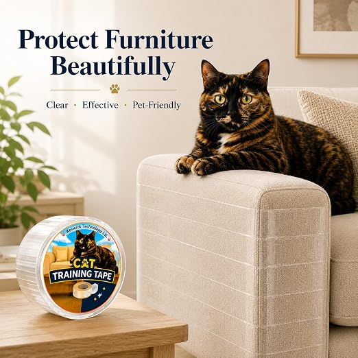 2.5" x20' Furniture Protector for Cats, Cat Scratch Deterrent Tape for Couch & Sofa, Clear Anti Scratch Furniture Protection, Protect Carpet, Door & Wall, Residue-Free - Image 2