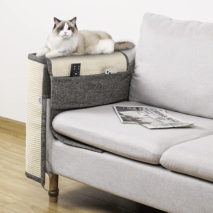 Upgraded Cat Scratch Sisal Sofa Protector,Furniture Couch Protector from Cat Scratching with Natural Sisal Full Cover 27.5''L*19.7''W(Right Hand) - Image 7