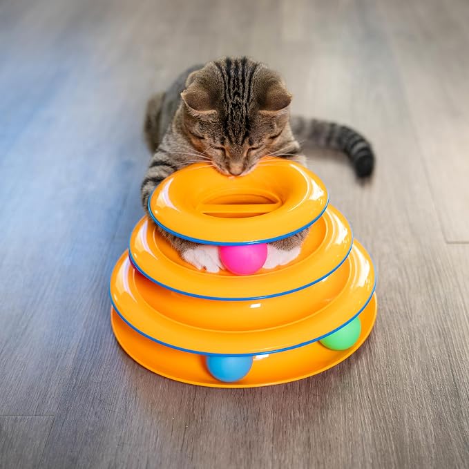 Catstages Replacement Balls for Cat Track Toys, Multicolored, 1.6", 6-Pack | Lightweight Cat Toy Balls, Compatible with Tower of Tracks and Most Catstages Cat Track Toys - Image 8