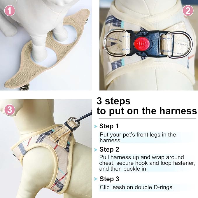 Dog Harness Step-in Breathable Puppy Cat Dog Vest Harnesses for Small Medium Dogs - Image 6