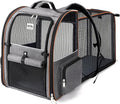 Extra Large Cat Backpack Carrier Expandable Pet Carrier Backpack for Small/Medium Dogs and Medium/Large Cats, Grey by LEKEBOBOR