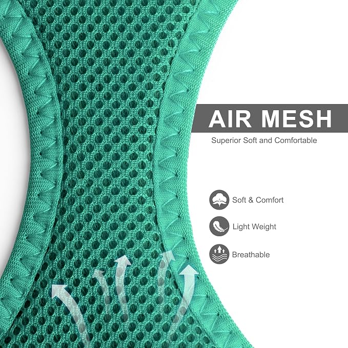 Fida Cat Harness and Leash Set for Walking Kitten and Puppy, Escape Proof Kitten Harness with Breathable Lightweight Soft Mesh, Adjustable Reflective Step-in Design. (XS, Green) - Image 3
