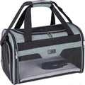 BALEINE Cat Carrier, Puppy Dog Carrier for Small Medium Pets Up to 15 Lbs, Soft-Sided Dog Travel Bag with Safety Zippers, Collapsible Pet Carrying Case (Gray, L, 17"x11"x11") by BALEINE