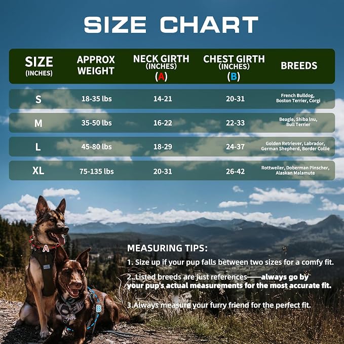 AUROTH Tactical Dog Harness for Large Dogs No Pull Adjustable Pet Harness Reflective K9 Working Training Easy Control Pet Vest Military Service Dog Harnesses | Easy Control Handle, Adjustable, Reflective, Military K9, for Doberman Husky Walking Hunting... - Image 8