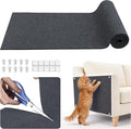 Small Cat Scratcher, 23.6x11.8 Cat Scratch Furniture Protector | Trimmable, No-Shedding Cat Scratch Pad with Self-Adhesive Backing for Climbing, Protects Walls and Couch, Dark Gray by Petinstinct