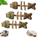 3PCS Catnip and Silvervine Chew, Creative Fish Bone Cat Dental Chew Toy, Fix Cat Dental Health, Durable Wooden Feline Tooth Care Tool by Unknown