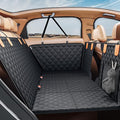 PETICON Dog Car Seat Cover for Back Seat, Hard Bottom Back Seat Extender | Rear Seat Pet Cover for Dogs - Supports 400lbs, Waterproof and Scratch Resistant Dog Hammock with Mesh Window For Cars & SUVs by PETICON